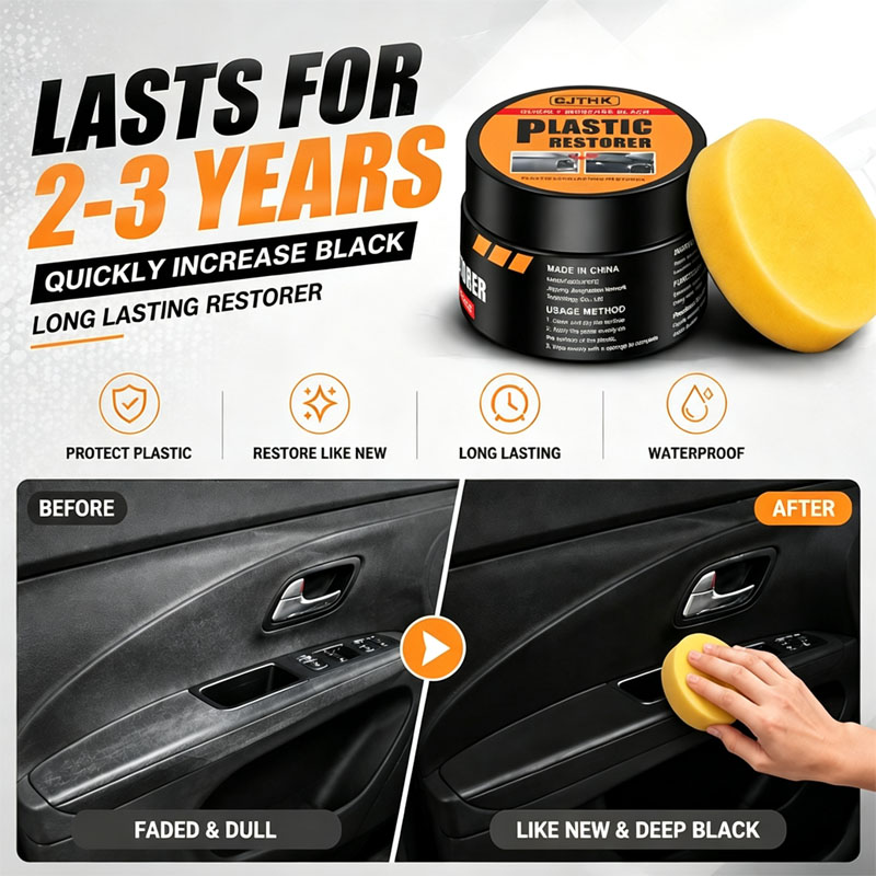 Leather Cleaner Interior - Rinforzante per plastica auto, riporta al